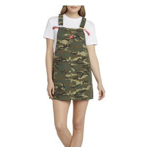 Dickies Girl Juniors’ Camo Overall Dress, S - NWT